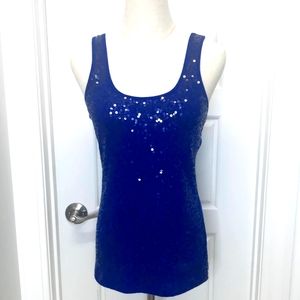 Express Blue Sequined Top/Cami